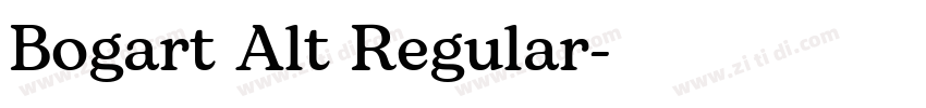 Bogart Alt Regular字体转换